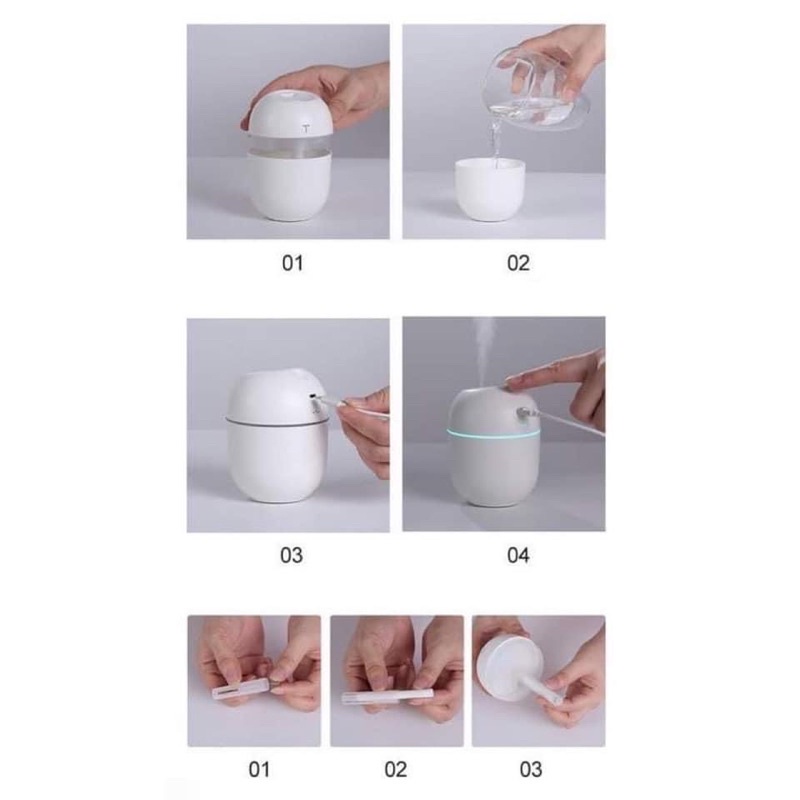 [FREESHIP] Máy Xông Tinh Dầu Mini - Máy Tạo Ẩm Phun Sương - Khuếch Tán Tinh Dầu Mẫu Mới