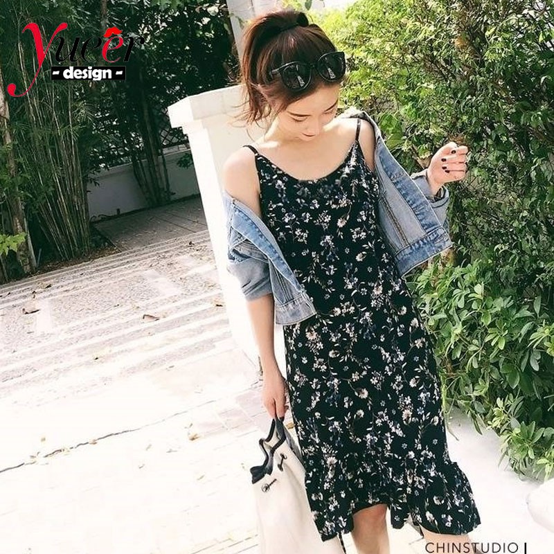 Đầm Voan Sát Nách Dáng Rộng Phong Cách Thời Trang Hàn Quốc Có Size S-2xl