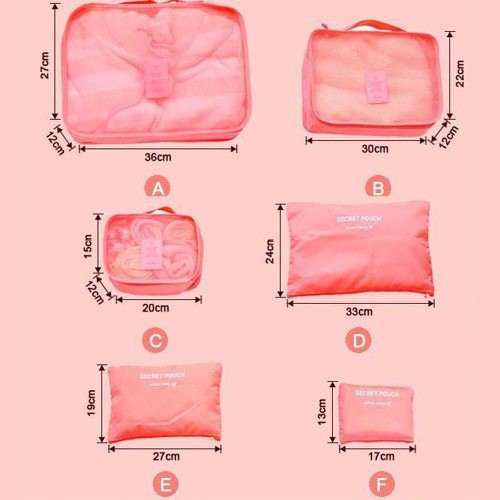 Sét 6 Túi Đựng Quần Áo , Đồ Dùng Cá Nhân Đi Du Lịch