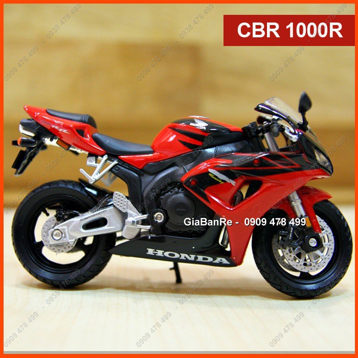 XE MÔ HÌNH 1:18 HONDA CBR 600RR - MAISTO - ĐỎ ĐEN - 8819