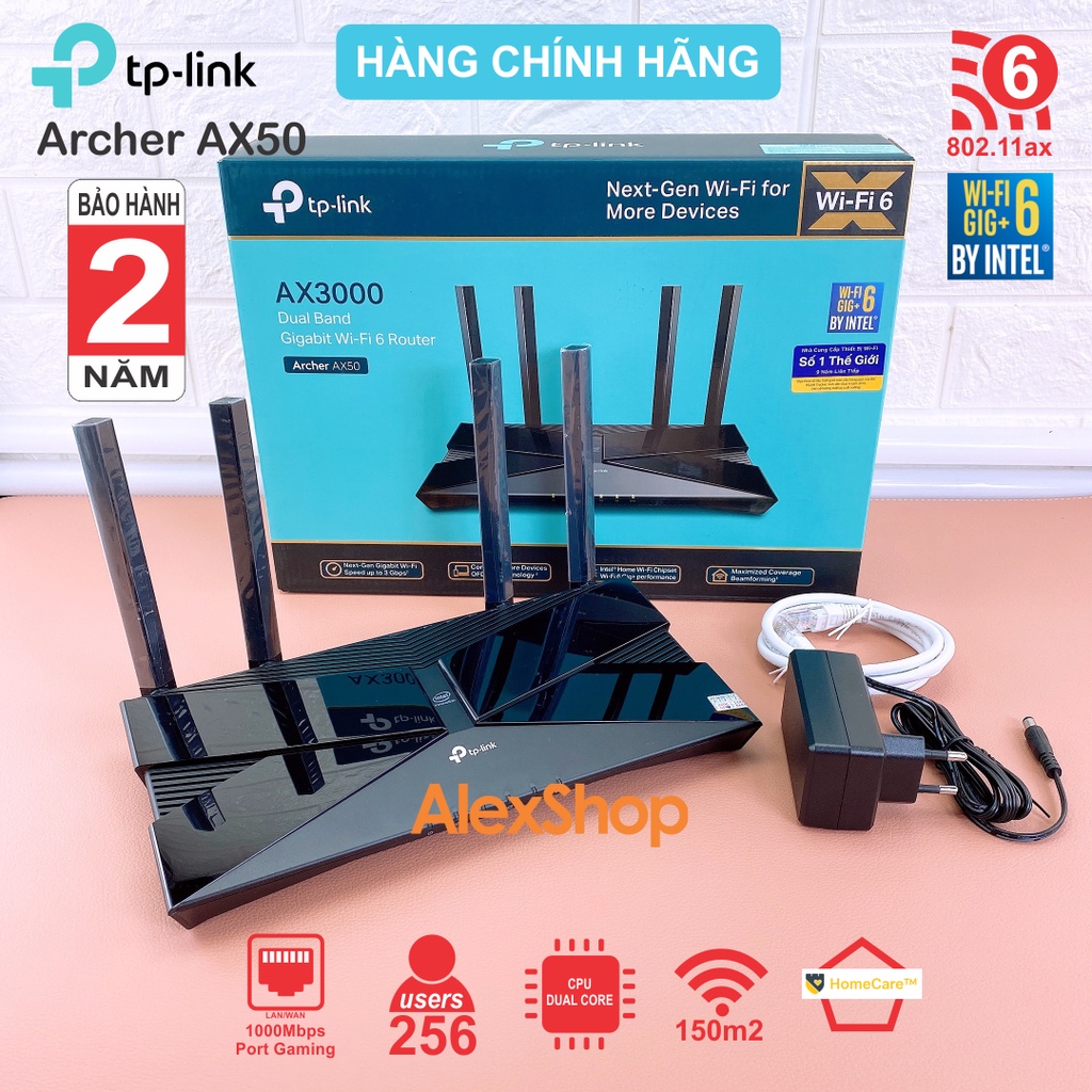 [Chính Hãng] TP-Link Archer X50 Thiết Bị Phát Wifi6 Gigabit Băng Tần Kép AX3000