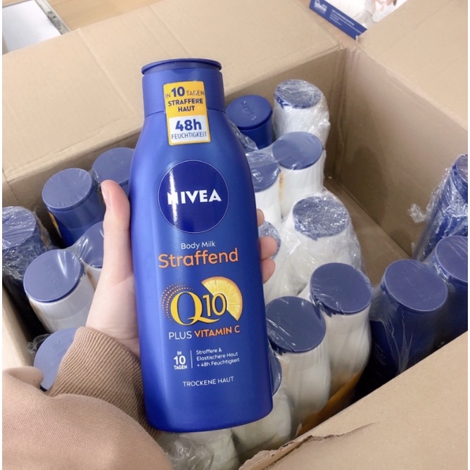 Dưỡng thể trắng da Nivea Q10 Hautstraffende nội địa Đức cấp ẩm chăm sóc da - Shop Viloet