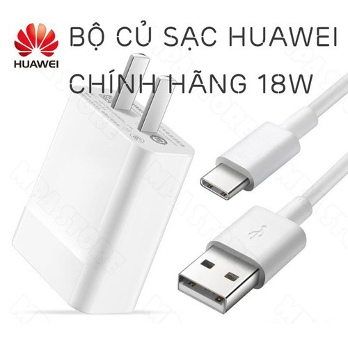 Bộ sạc nhanh HUAWEI HONOR 18W kèm cáp chuẩn 5A cho Nova 5T P40pro P40 P30pro P30 P20 P10 Mate RS Mate 10 Nova 6 Nova 5 3