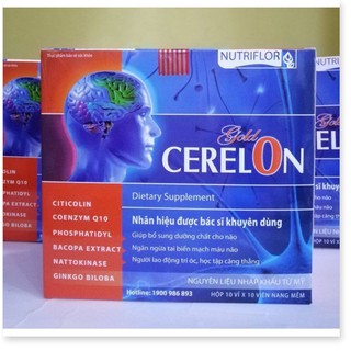 (CHÍNH HÃNG) Bổ não CERELON GOLD hoạt huyết dưỡng não, ngăn ngừa tai biến, giảm các triệu chứng tiền đình
