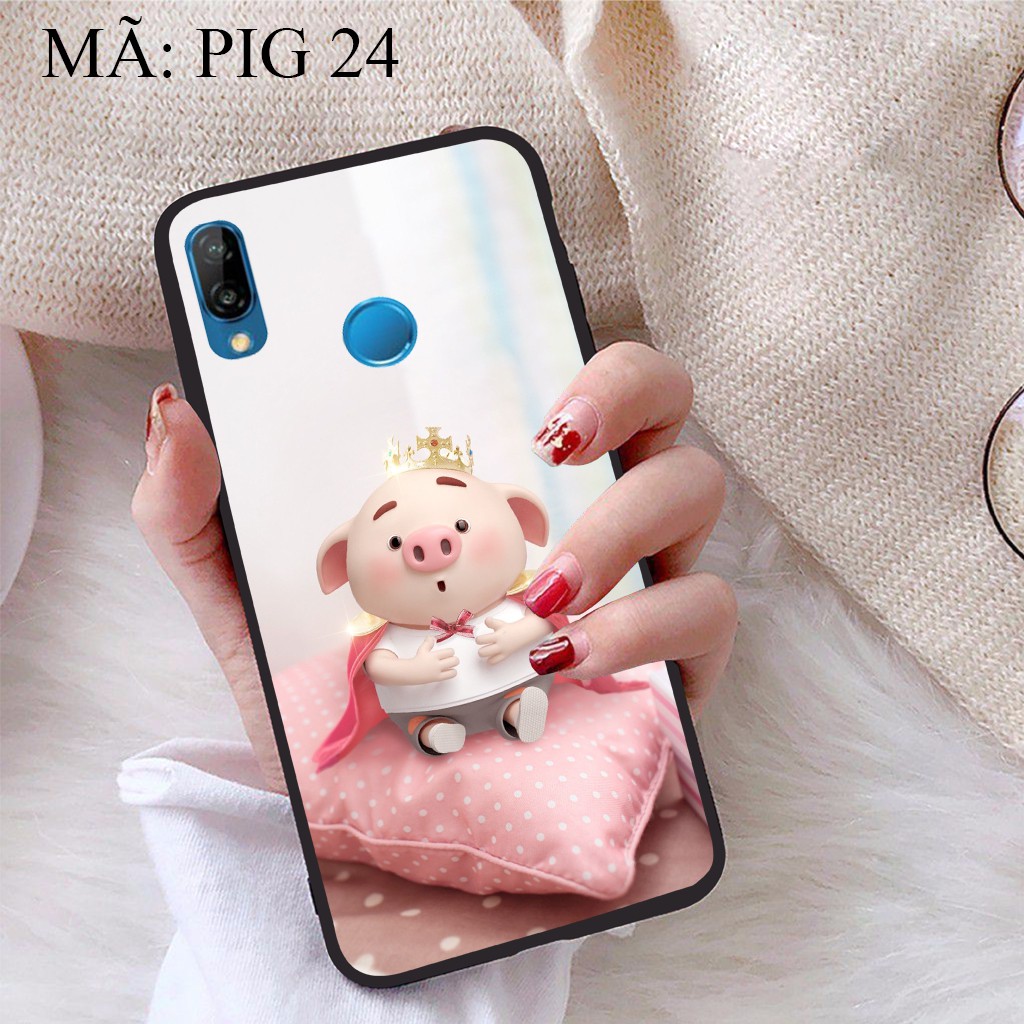 Ốp lưng Huawei Nova 3E viền dẻo TPU BST Heo Con