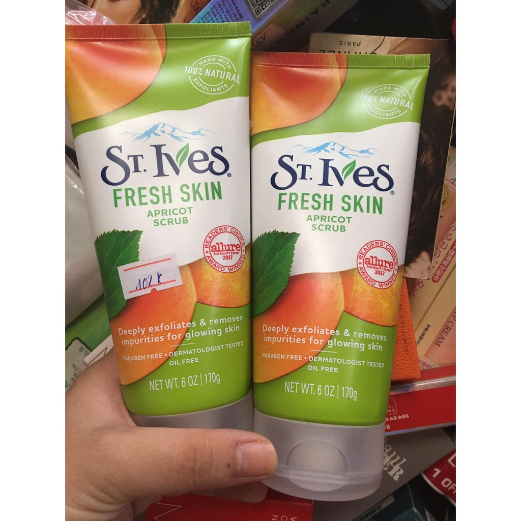 SỮA RỬA MẶT St.Ives Fresh Skin Apricot Scrub XANH LÁ