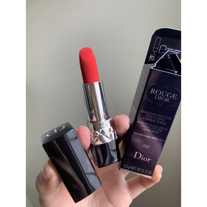 SON  Dior  Rouge Velvet 999  - dòng son nhung đỏ mới 2021