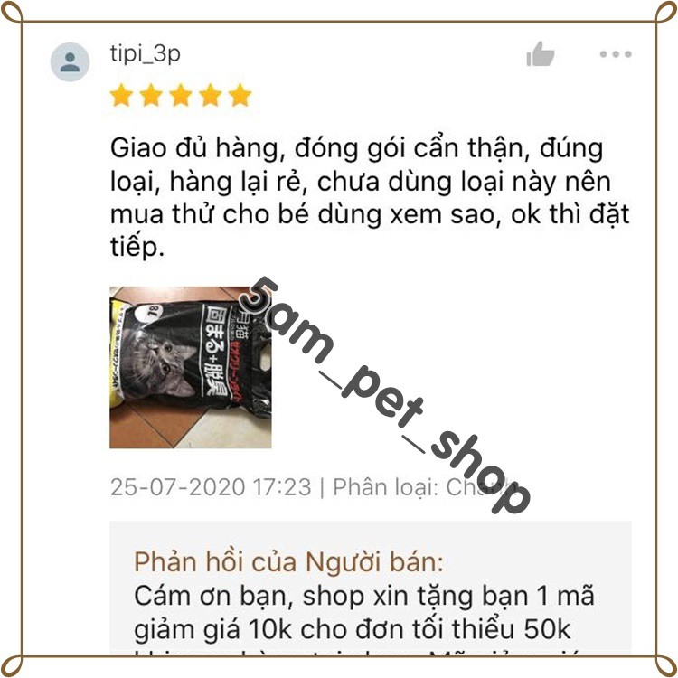 Cát mèo nhật đen túi 8lit cát đi vệ sinh cho mèo mùi cafe chanh táo_5am store