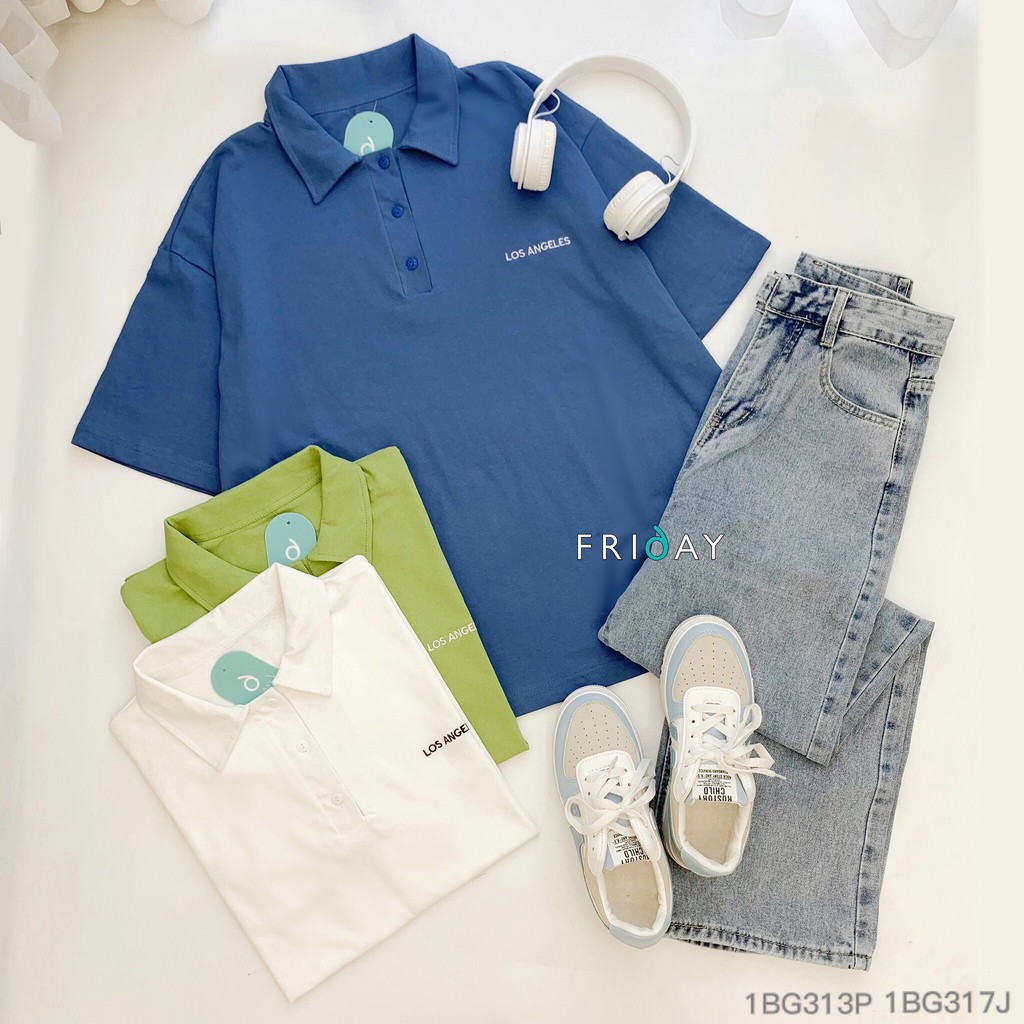 Áo phông polo thêu los angeles Friday | BigBuy360 - bigbuy360.vn