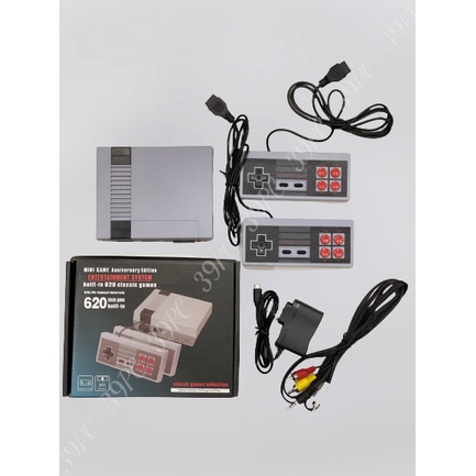 Máy Game Tuổi Thơ NES 620 Trò Chơi Huyền Thoại Sẵn 2 Tay Cầm 4 Nút
