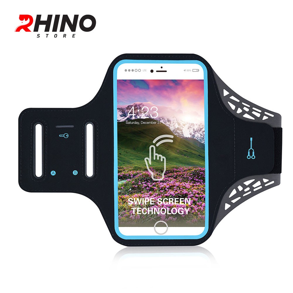 Túi đeo tay chạy bộ, túi đựng điện thoại chạy bộ rộng tới 6.5 Inch  ,Tập thể dục Rhino B103 Kháng nước, chống thấm.