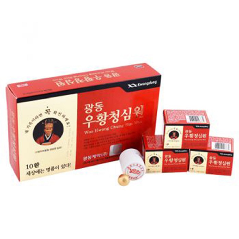 [ Hàng Chuẩn ] An Cung Ngưu Hoàng Hoàn Vũ Hoàng Thanh Tâm Hàn Quốc, Hộp Đỏ 10 Viên, Đặc Biệt Ngừa Đột Quỵ, Tai Biến