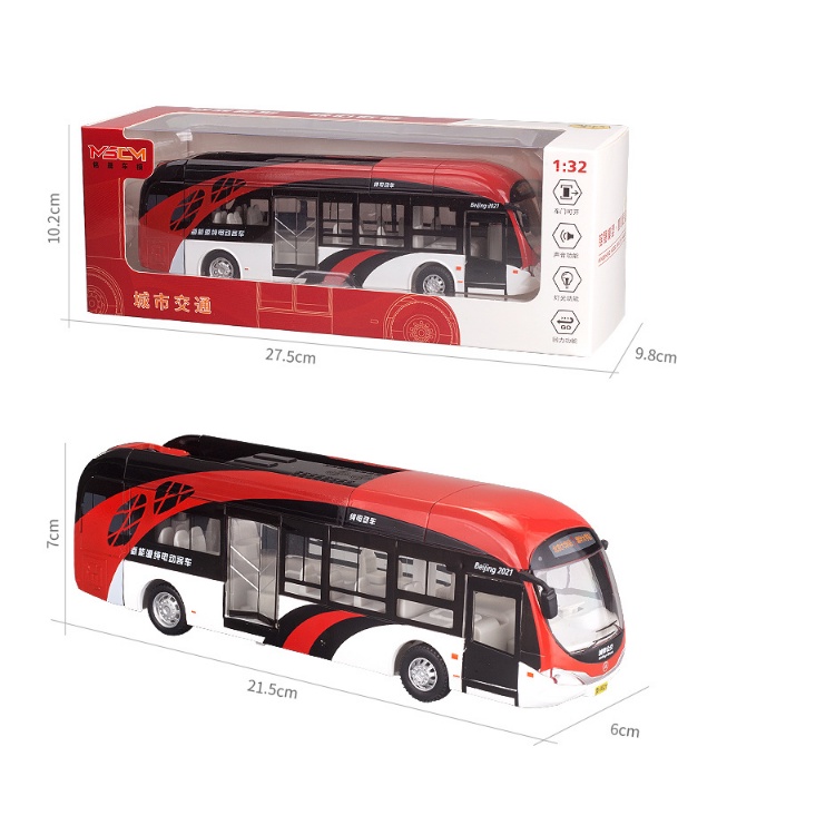 Xe ô tô bus đồ chơi bằng thép an toàn