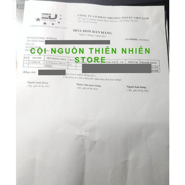 Viên Uống Chống Lão Hóa Vitamin E 400 IU Mịn Màng Tươi Trẻ Hạn Chế Nếp Nhăn | BigBuy360 - bigbuy360.vn