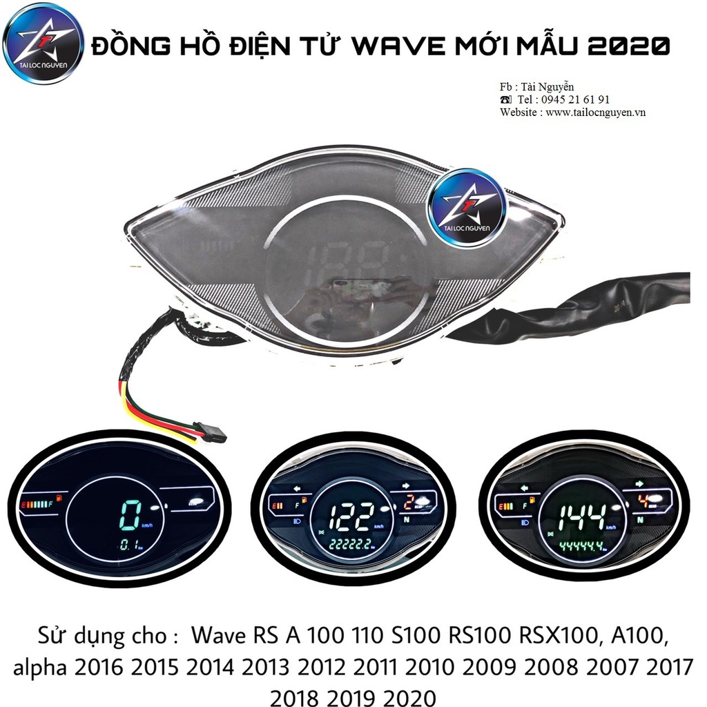 ĐỒNG HỒ ĐIỆN TỬ CHO WAVE MỚI MẪU 2020