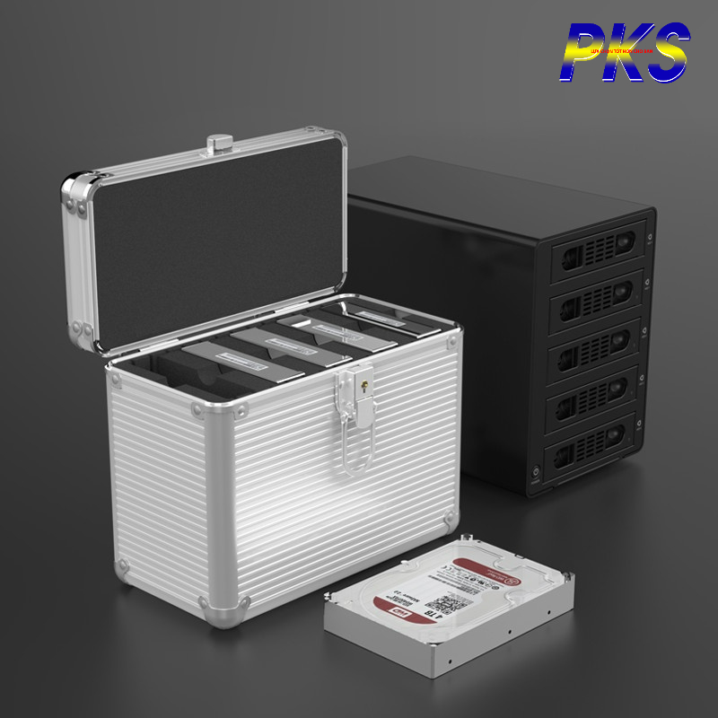 Hộp Bảo Vệ 5/10 Ổ Cứng 3.5 ORICO BSC35-10 vỏ Nhôm chống nước Có Khóa cao cấp chính hãng