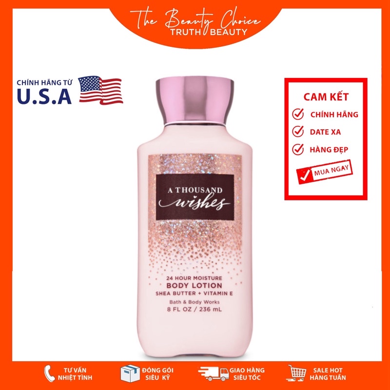 Sữa dưỡng thể Bath & Body Works - A Thousand Wishes (236mL)