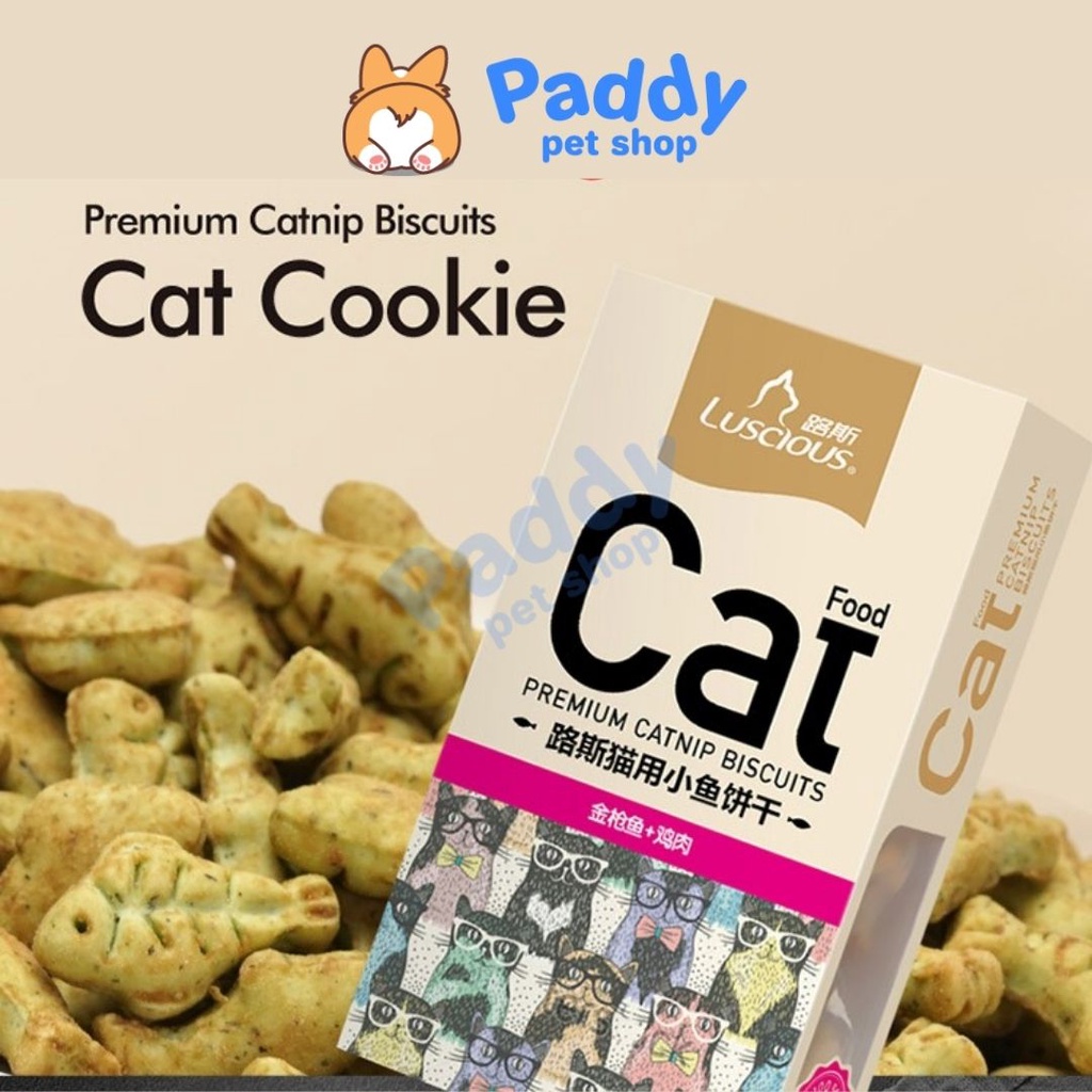 Bánh Quy Catnip Biscuits Tiêu Búi Lông &amp; Giảm Hôi Miệng Cho Mèo 40g