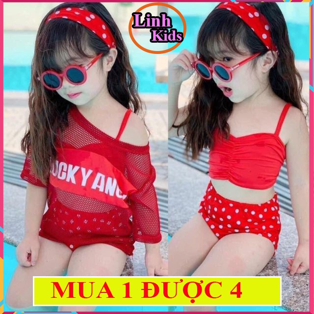 Bộ đồ bơi cho bé gái ⚡𝐌𝐀̂̃𝐔 𝐌𝐎̛́𝐈 𝟐𝟎𝟐𝟏⚡bộ bikini trẻ em 4 chi tiết hàng cao cấp , sành điệu ,giá rẻ bất ngờ