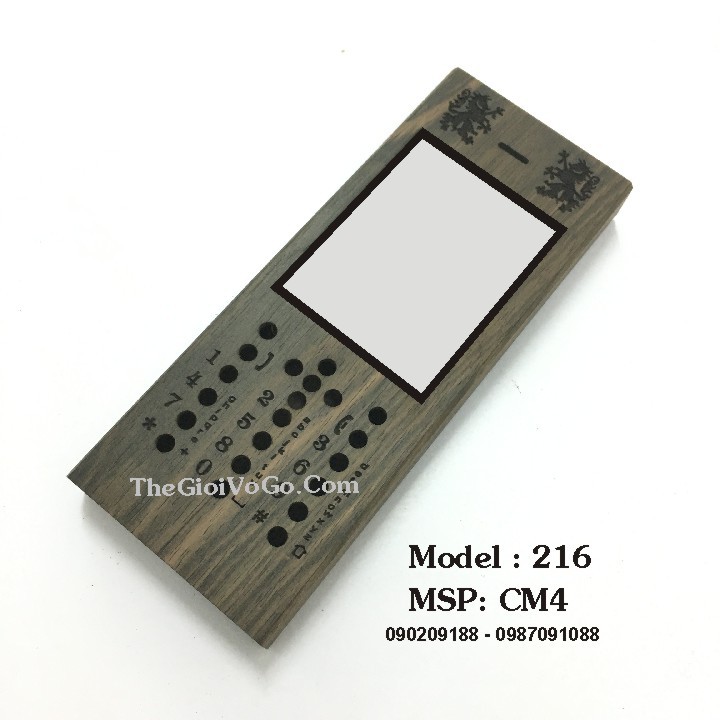 Vỏ gỗ điên thoại nokia 216 - Mobiado - Gỗ Mun
