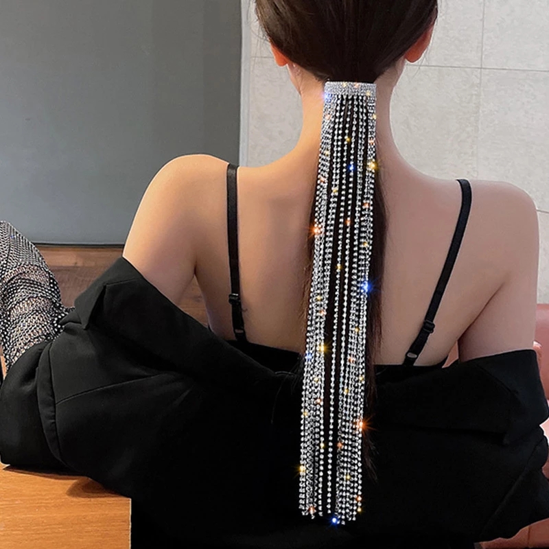 Trâm Cài Tóc Kim Loại Đính Đá Thanh Lịch Cho Nữ