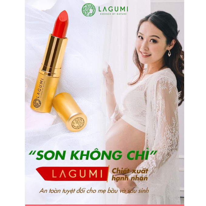 Son Lagumi Chính hãng Son Bầu, Son Không Chì Cho Mẹ Bầu ,Son Cho Bà Bầu