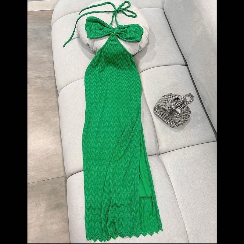 Đầm Maxxi 2 Dây Babidoll Đũi Hoa Nhí Trắng Fom Rộng