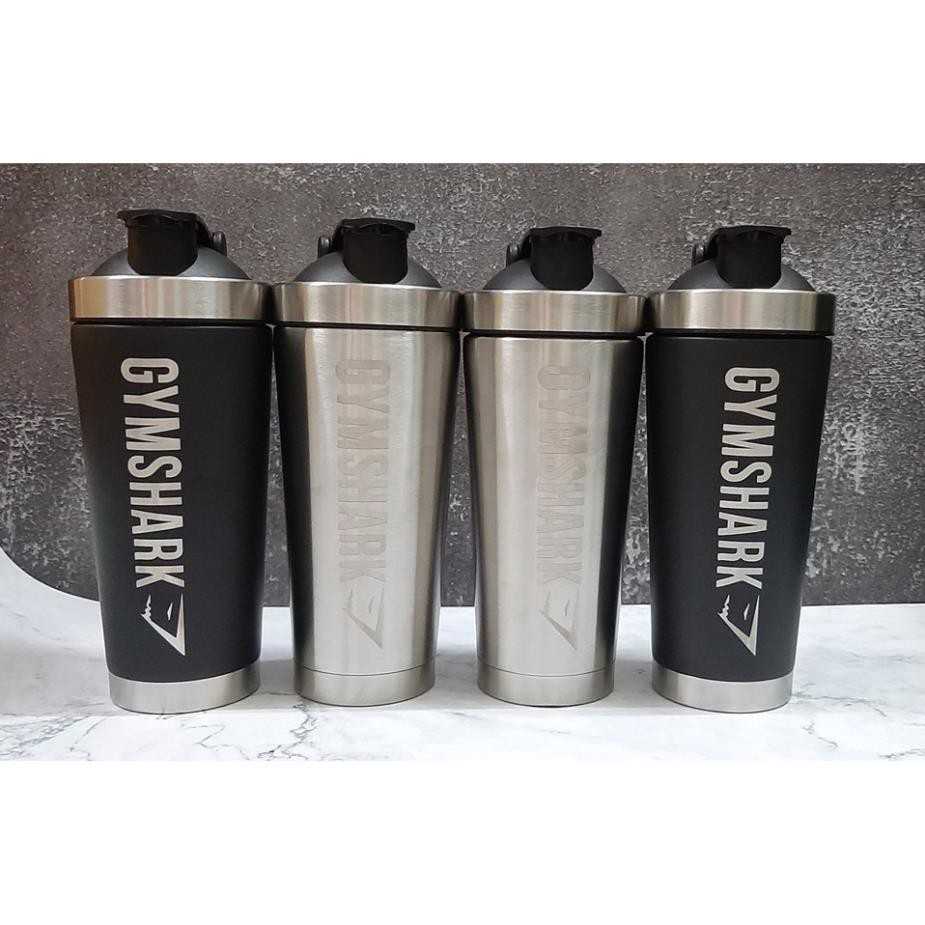 Bình Lắc Shaker Tập Gym - Chai Nước Inox Gym Shark Giữ Nhiệt Ann Gym Sport
