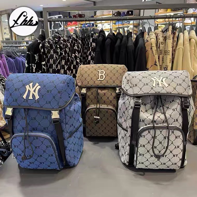 Balo Ny Hàn Quốc đi học nam nữ Monogram Jacquard New York Yankees