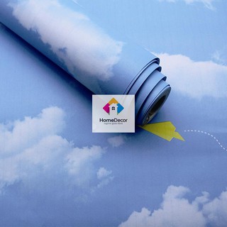 5M Giấy Dán Tường Blue SKy - Có sẵn keo