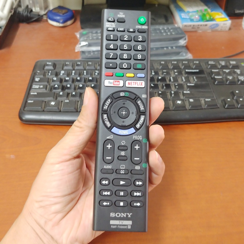 Remote Tivi Sony Smart Hàng chính hãng (Hai nứt đỏ - TX300P và TX300E)