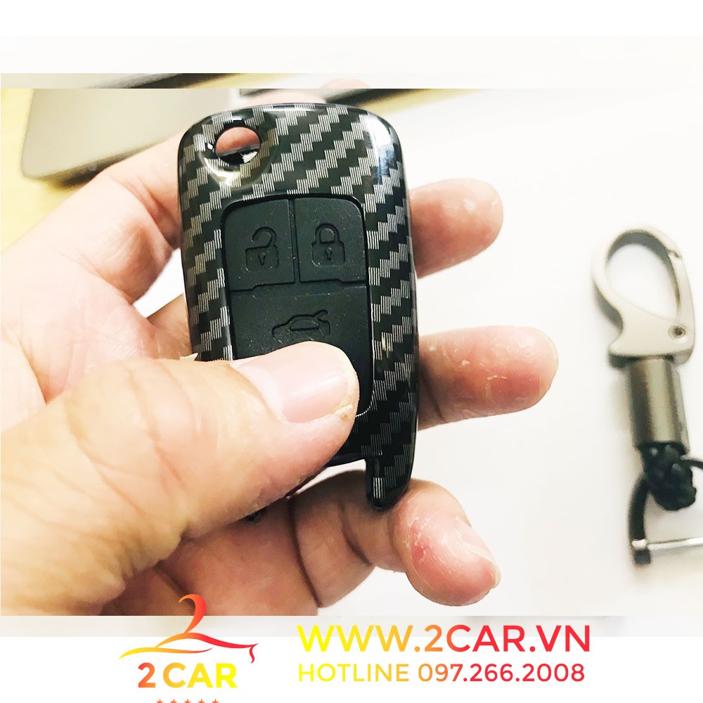 Bao chìa khóa, Ốp khóa CARBON xe Chevrolet Cruze, Spark, lacetti vân cacbon cao cấp