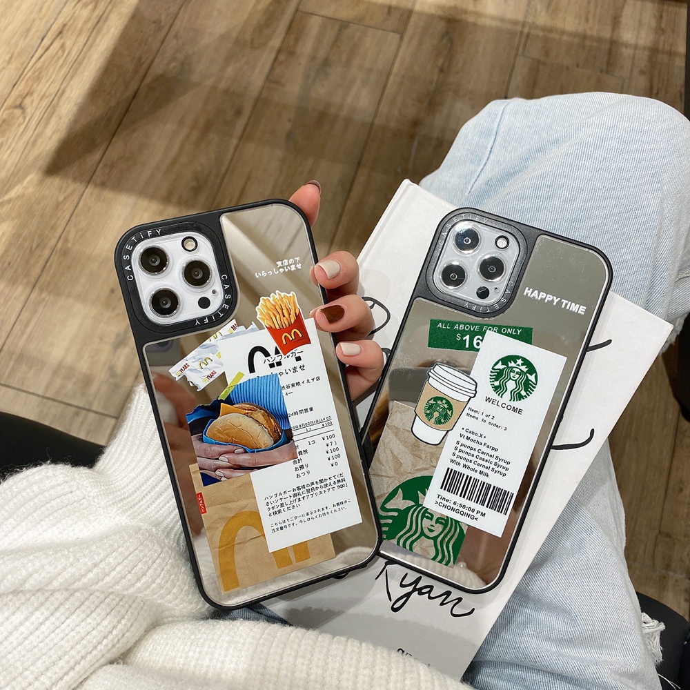 STARBUCKS MCDONALDS Ốp Lưng Silicone Trong Suốt Cho Apple Iphone 7 8 Plus 7 + 8 + X Xs Xr 11 11pro 12 Mini 12mini Pro Max Xsmax Se 2020