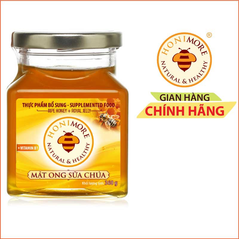 Mật ong rừng sữa ong chúa Honimore 360g tăng sức đề kháng, chống lão hóa, giúp da mềm mịn trắng hồng