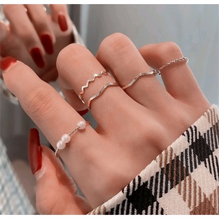 Set 5 nhẫn đeo tay đính hạt