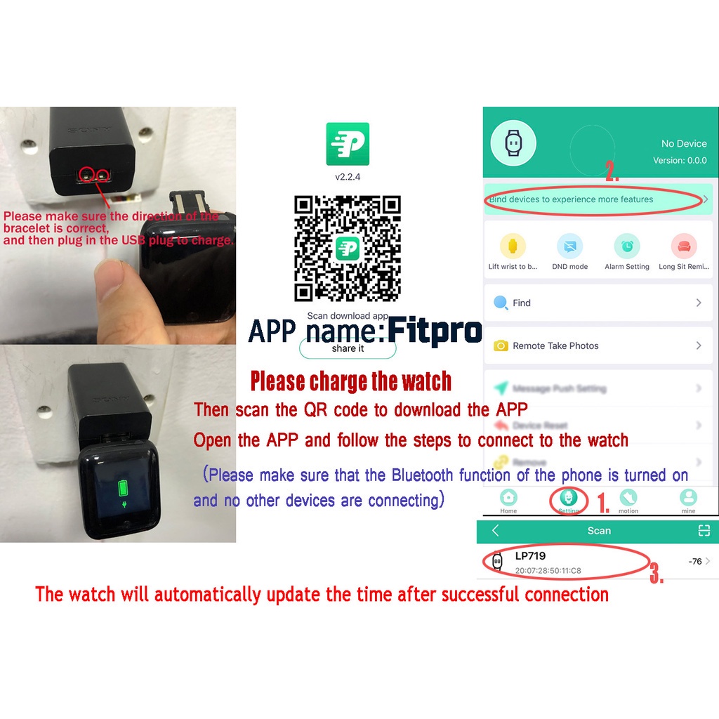 Đồng hồ thông minh bluetooth chống nước d20 y68 với màn hình thể dục