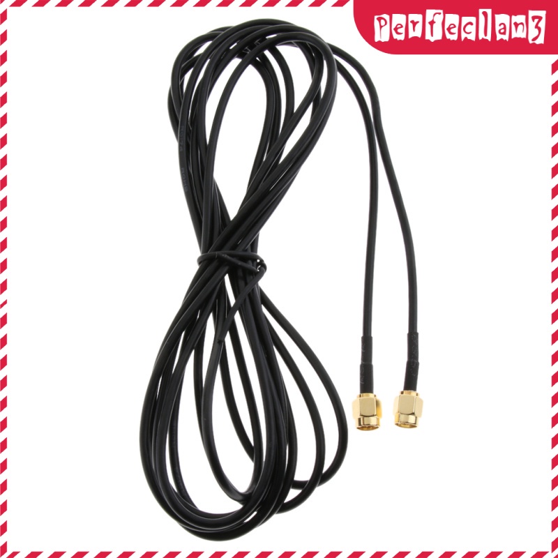 [Thássia Sport Store] 1M Antenna Connector Extension Cable RP-SMA Male to RP-SMA Male for Router