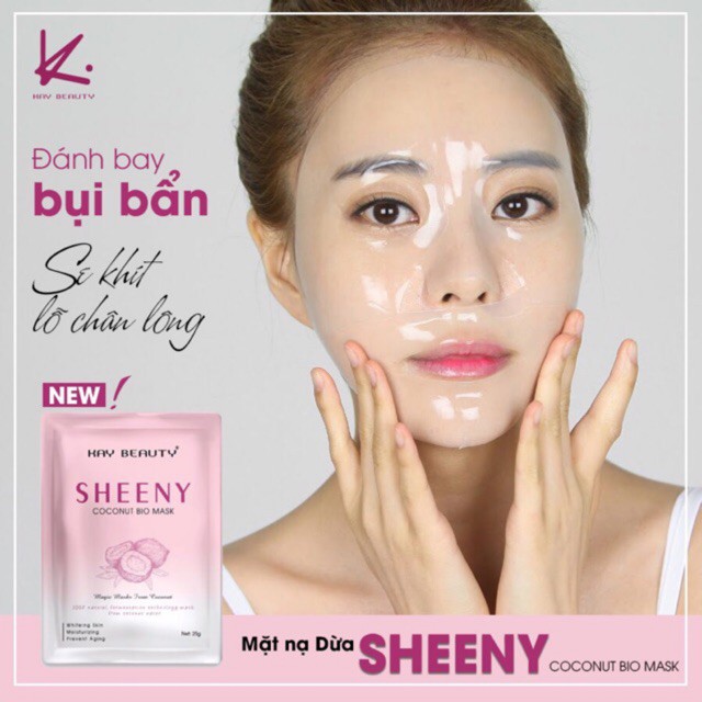 MẶT NẠ SINH HỌC DỪA SHEENY KAY BEAUTY (1 miếng)