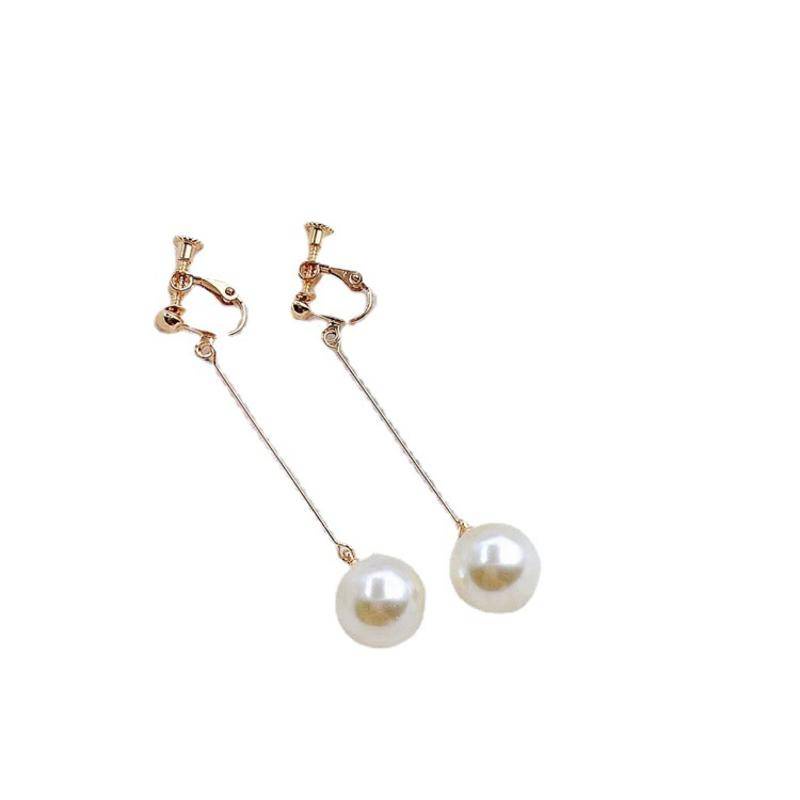 Hoa Tai Dạng Kẹp Đính Ngọc Trai Nhân Tạo Thời Trang