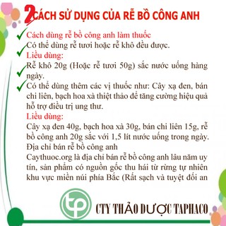 [Hàng công ty] Rễ cây bồ công anh sấy khô - Hỗ trợ cải thiện sức khoẻ - Sản phẩm giá tốt