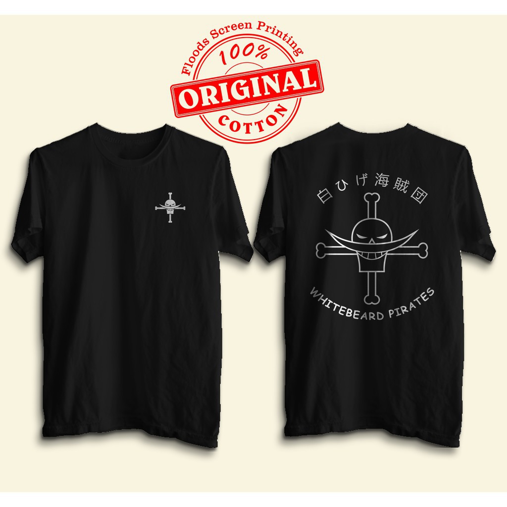 Áo thun in hình anime One Piece Anime Shirt Whitebeard Pirates mẫu mới siêu đẹp