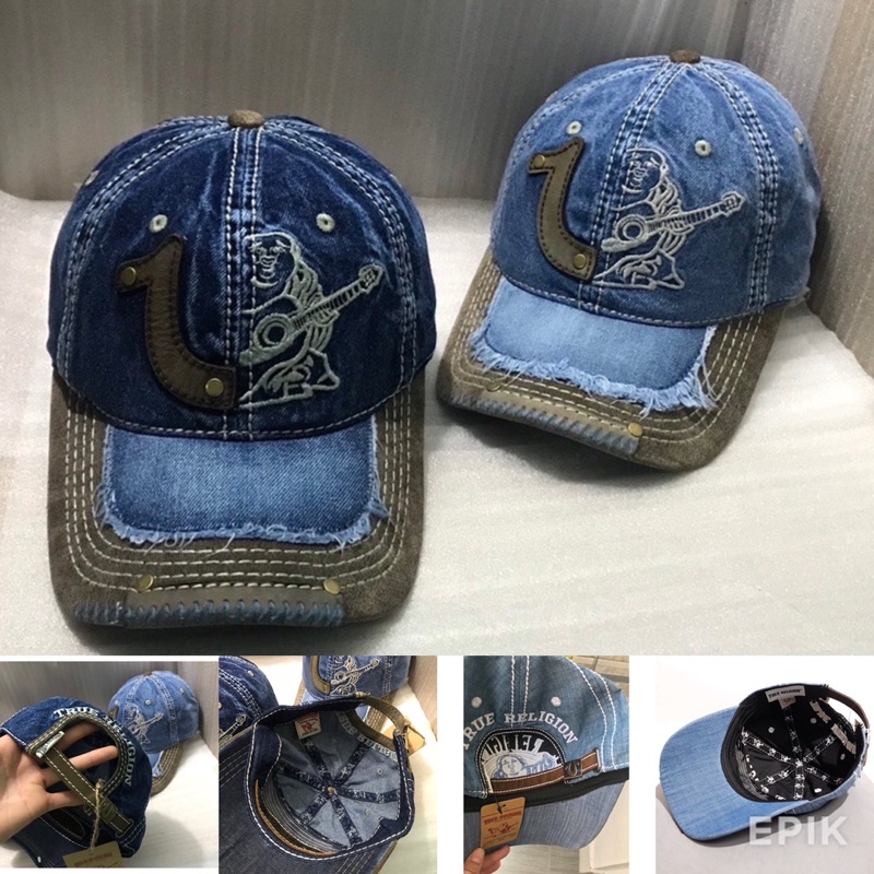 Nón Kết Jean Thêu Nữa Logo Ông Địa ひ Thời Trang Năng Động, Nón Lưỡi Trai Jean Tách Bụi Bặm Thời Trang Cá Tính