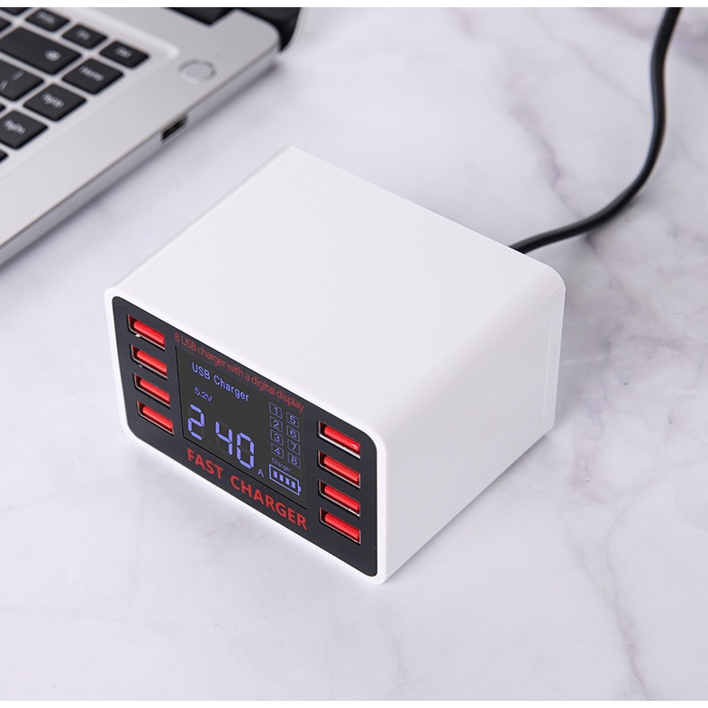 Bộ Sạc 8 15 24 Cổng USB 5V-20A 100W Cho Điện Thoại, Máy Tính Bảng - Bảo Hành 1 Đổi 1