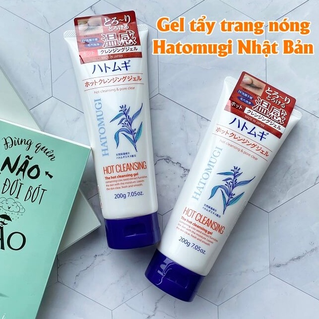 Gel Tẩy Trang Hatomugi Sạch Sâu Giảm Mụn Đầu Đen Hot Cleansing Gel Chiết Xuất Ý Dĩ Nhật Bản - 200g