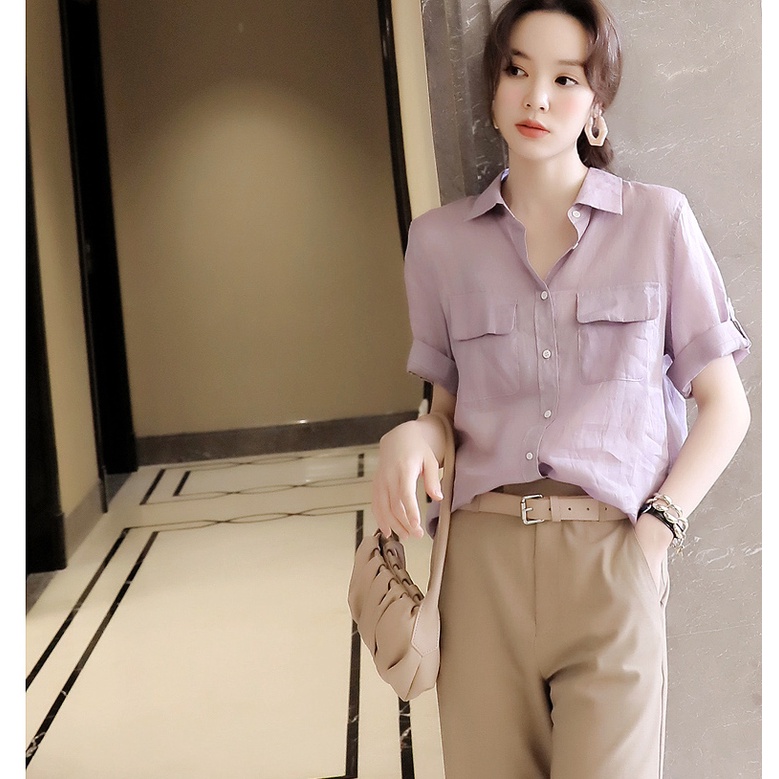 Áo Sơ Mi Dáng Rộng Kiểu Phương Tây Thời Trang Mùa Hè Cá Tính