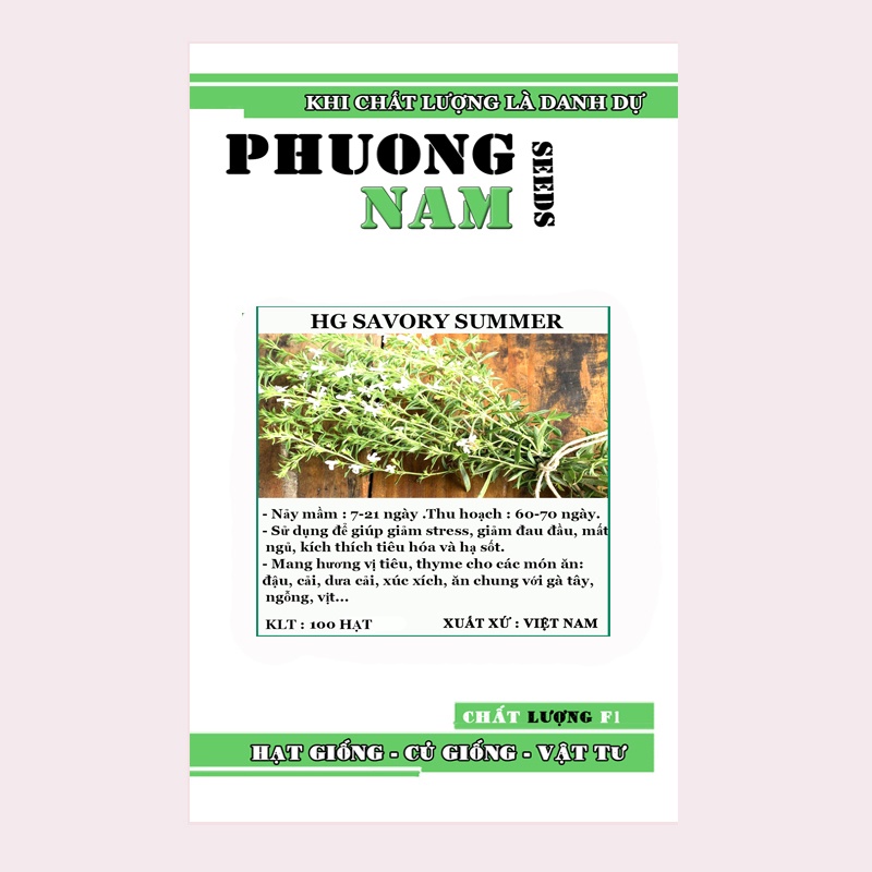 100H - HẠT GIỐNG RAU GIA VỊ THẢO DƯỢC CHÂU ÂU SAVORY SUMMER