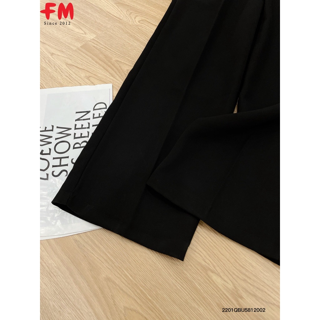 Quần tây ống suông nữ FM Style cạp cao ống rộng chất tuyết mưa xịn form chuẩn thời trang công sở 621 623