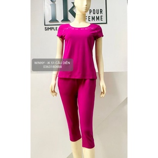 Bộ cotton cộc tay quần lửng