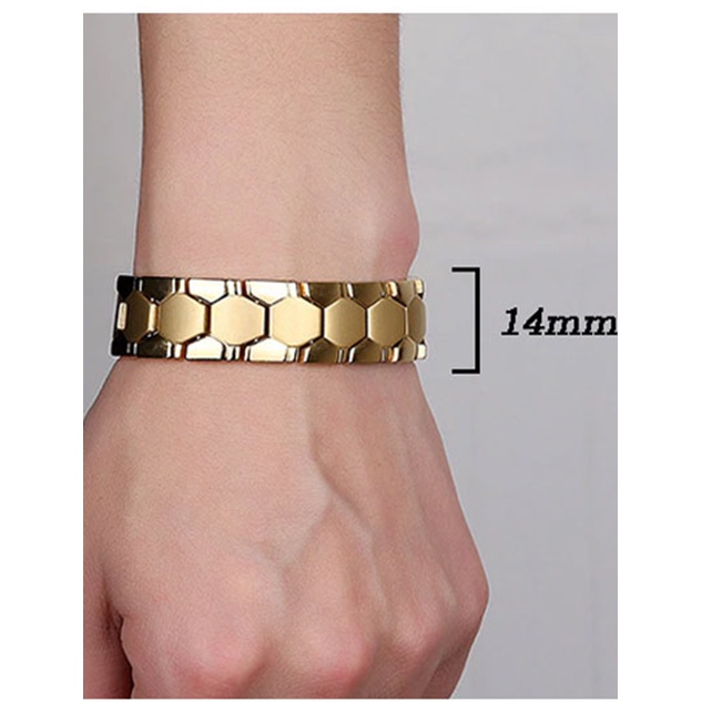 Lắc tay nam cao cấp da rắn mạ vàng 18k không đen dị ứng