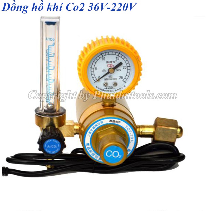 Đồng hồ khí Co2 36V-220V.